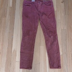 Gap Slim Corduroy Pants in Burgundy
